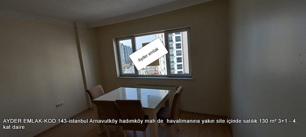 Arnavutköy hadımköy mah de  havalimanına yakın site içinde satılık 130 m² 3+1 – 4. kat daire